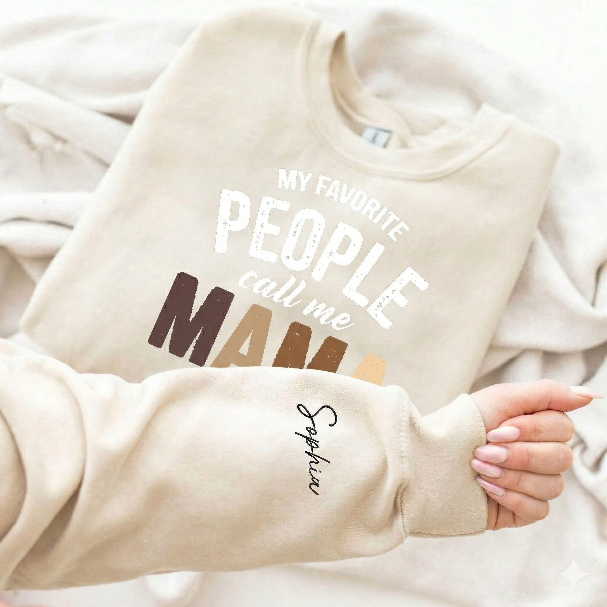 Personalized My Favorite People Call Me Mom Sweatshirt