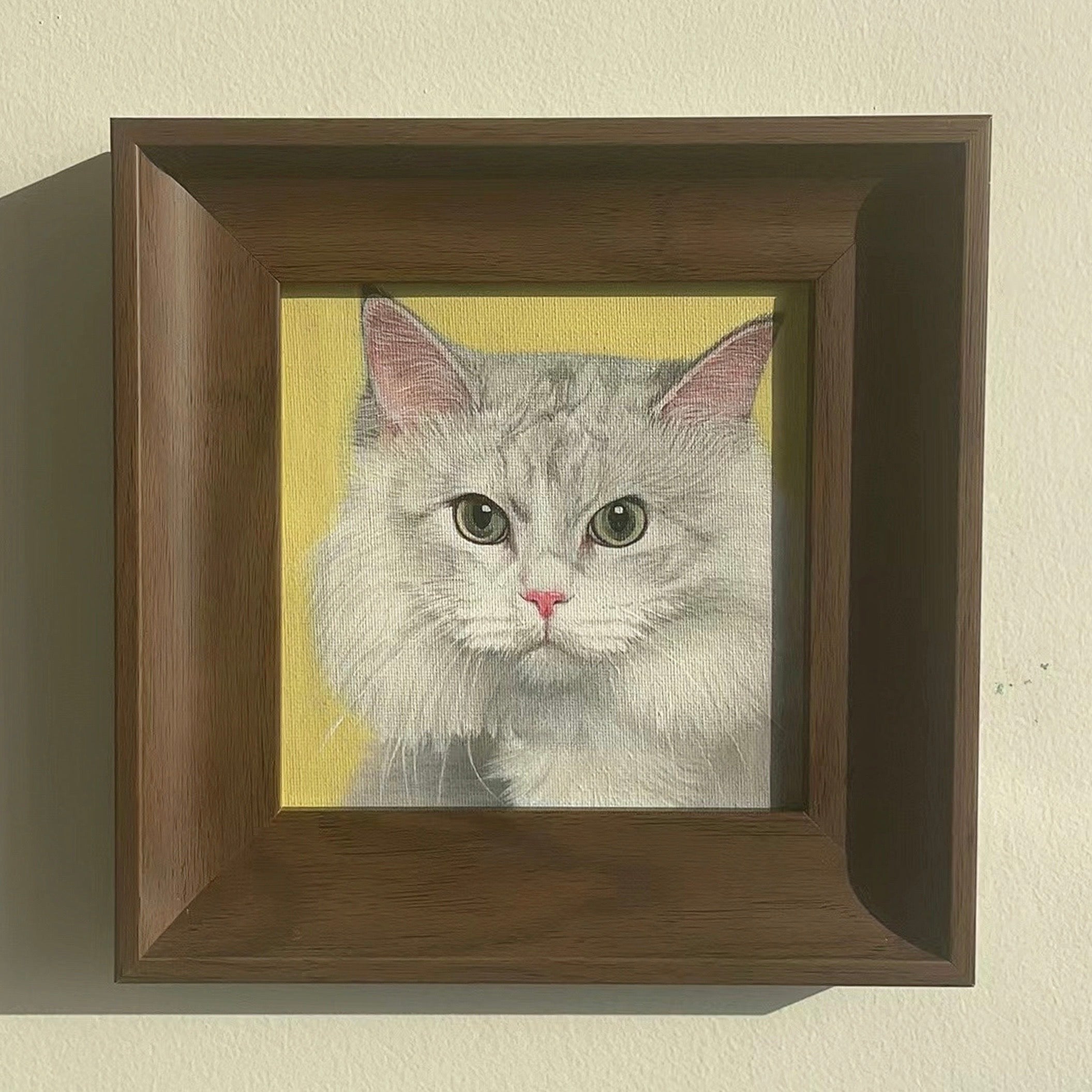Custom Framed Oil Painting Pet Portrait