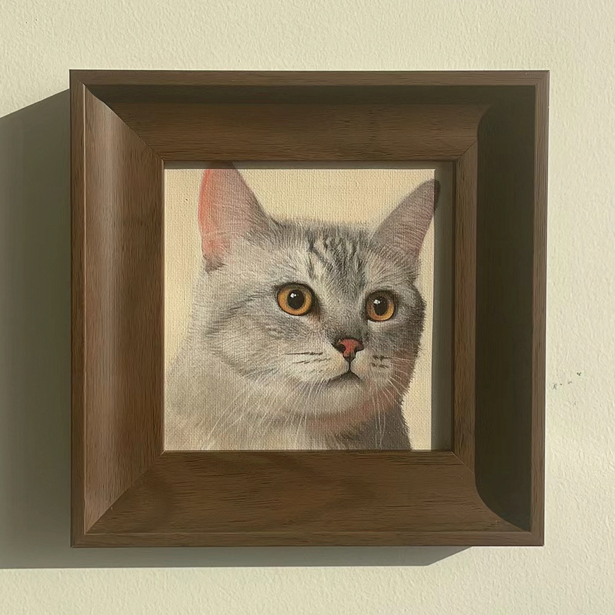 Custom Framed Oil Painting Pet Portrait