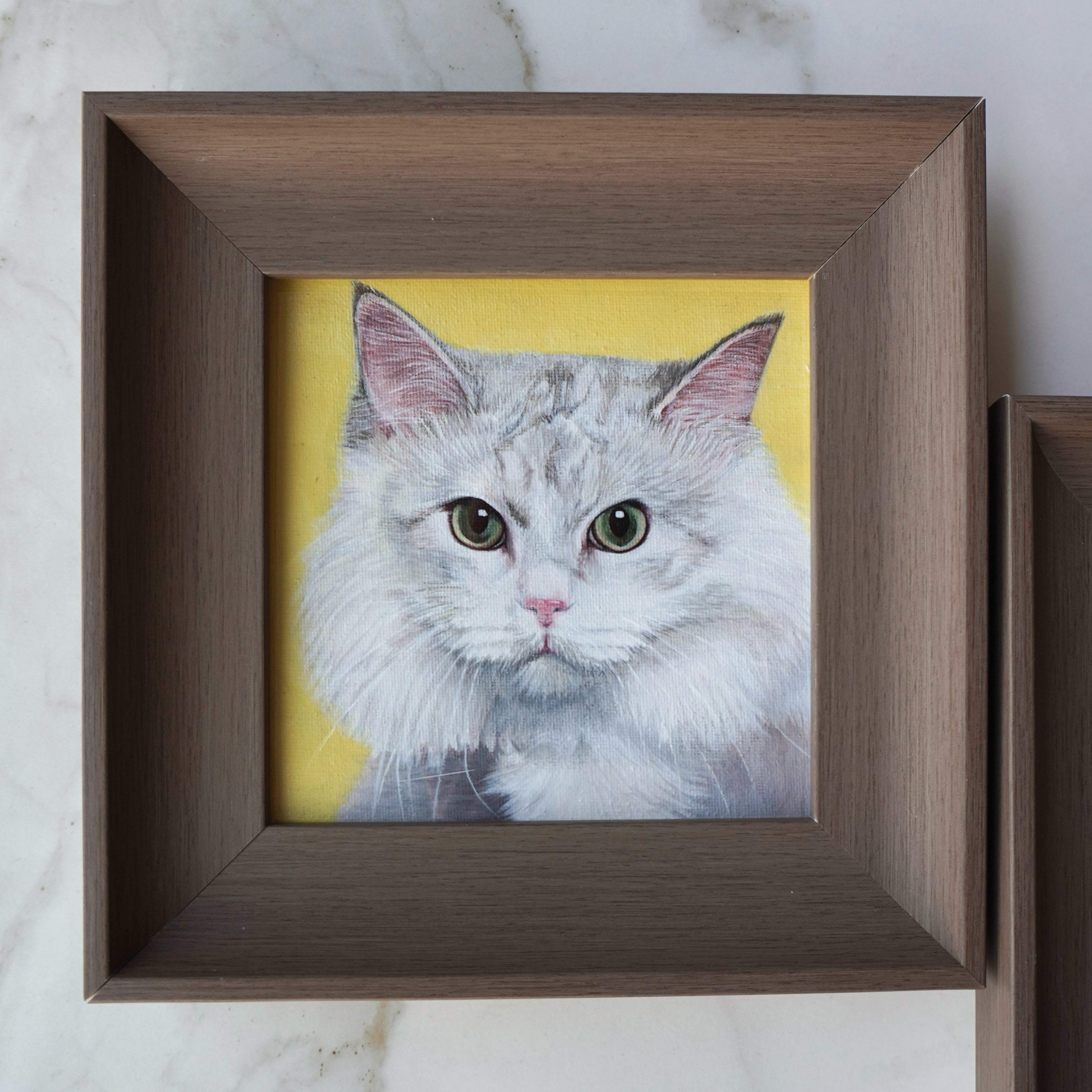 Custom Framed Oil Painting Pet Portrait