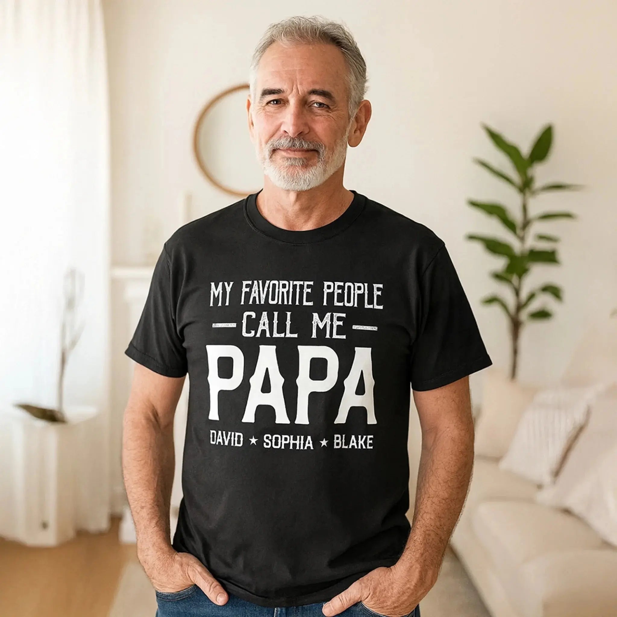 Personalized My Favorite People Call Me Papa Shirt – Custom Dad, Grandpa, Kid Name Tee