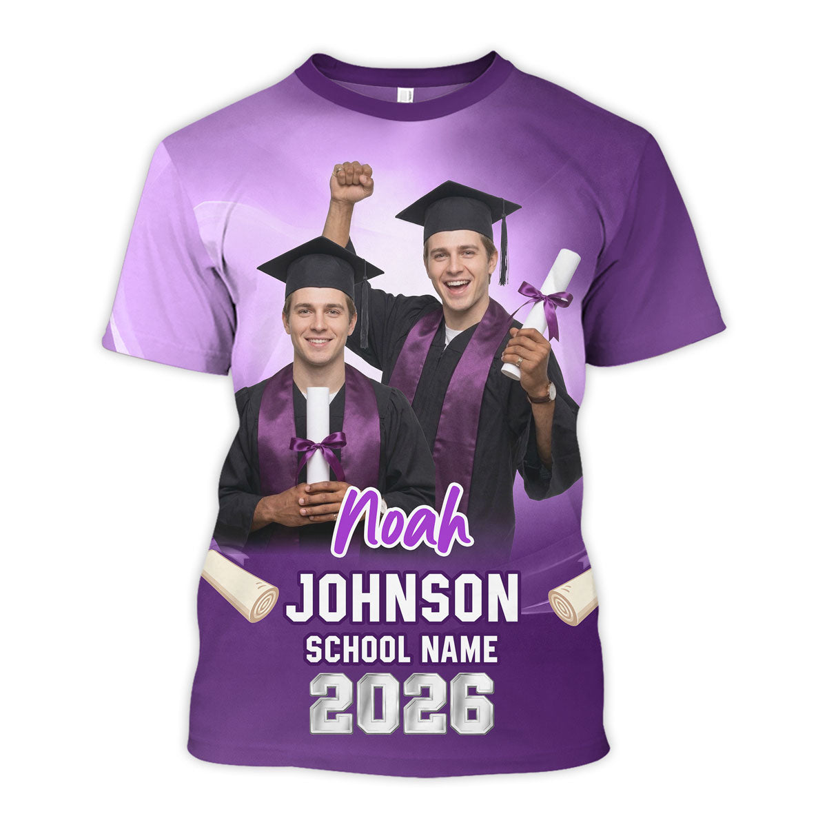 Class Of A 2026 2027 2028 2029 Graduate Custom Photo - Personalized Shirt - Family Matching Graduation Shirt, Graduation Party Gift, Senior Class of 2026
