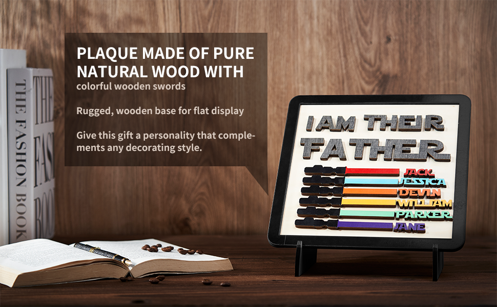 Personalized Light Saber Plaque for Fathers Day