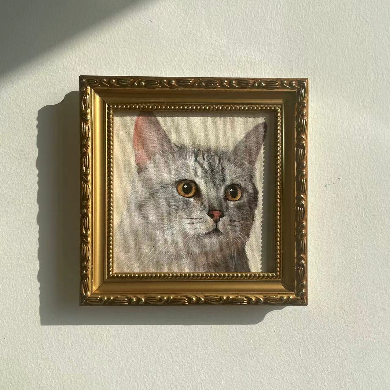Custom Framed Oil Painting Pet Portrait