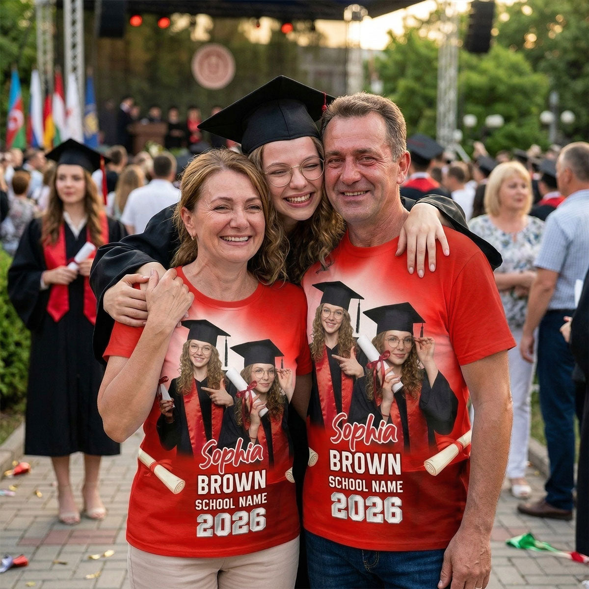 Class Of A 2026 2027 2028 2029 Graduate Custom Photo - Personalized Shirt - Family Matching Graduation Shirt, Graduation Party Gift, Senior Class of 2026