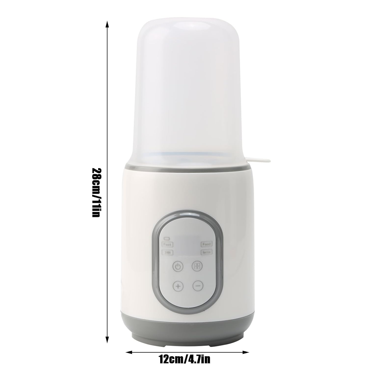 BYTEBAZAAR Flaschenwärmer Baby,8-in-1 Sterilisator für Babyflaschen,Babykostwärmer,Schnell Erhitzen &Warmhalten,Abtauung,Fläschchenwärmer mit Timer und Automatischer Abschaltung,Weiß