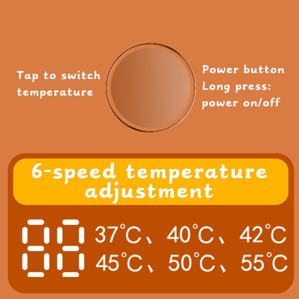BYTEBAZAAR Tragbarer Flaschenwärmer für Reisen, kabelloser tragbarer Wasserwärmer, Reiseflaschenwärmer