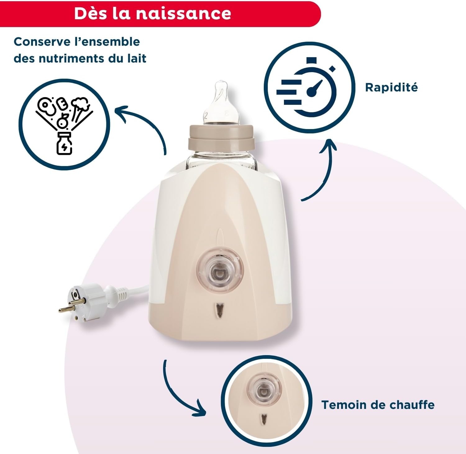 BYTEBAZAAR Chauffe biberon 230v 2240 - Marron glacé