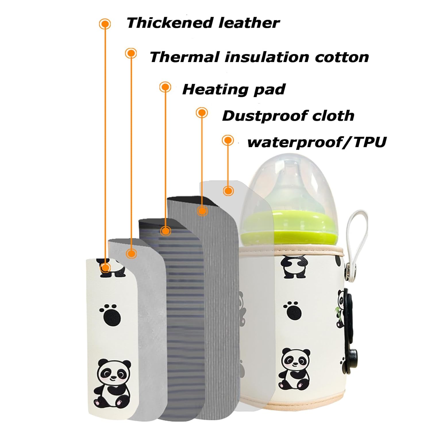 BYTEBAZAAR Babyflaschenwärmer, tragbarer Flaschenwärmer für unterwegs, Flaschenwärmer mit USB-Ladefunktion, Milchflaschenwärmer, Babyflaschenwärmer für zu Hause, draußen, im Auto, auf Reisen