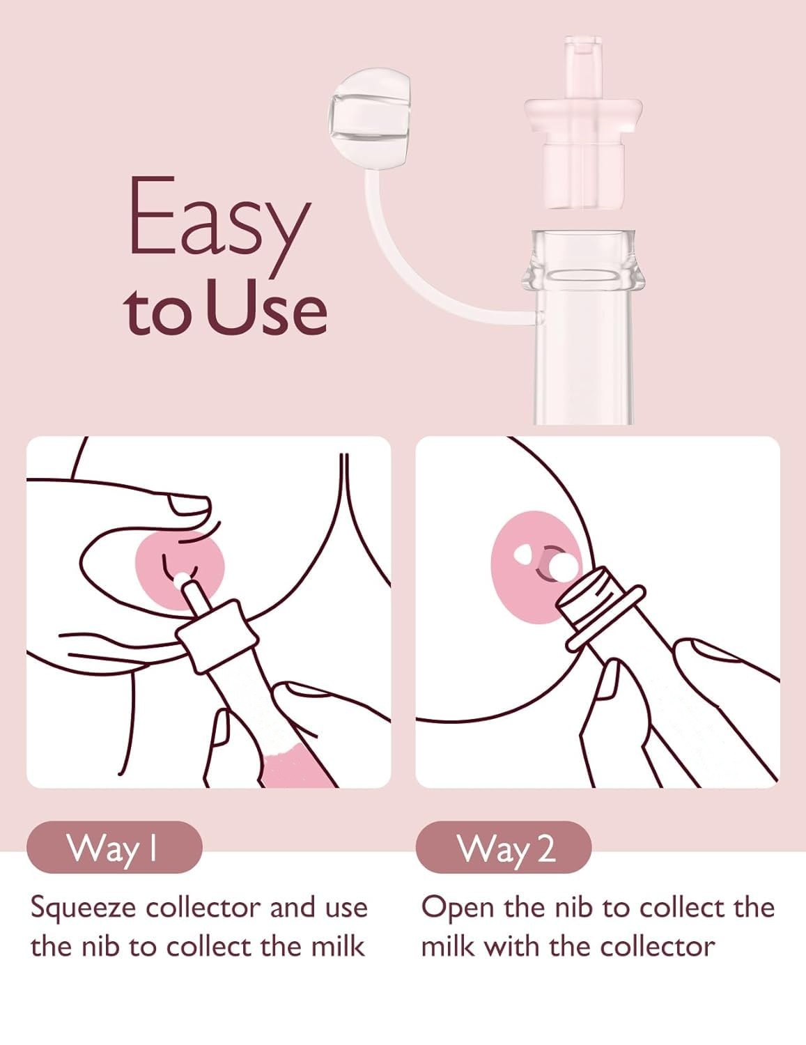 BYTEBAZAAR Colostrum Collector Kolostrum-Sammler Wiederverwendbarer Muttermilch-Sammler, tragbarer Kolostrum-Behälter zum Füttern des Babys, Mehrzweck-Sammler BPA-frei, 5ml-2St.