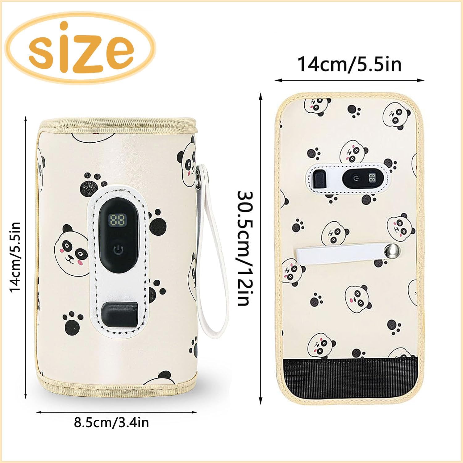 BYTEBAZAAR Babyflaschenwärmer, tragbarer Flaschenwärmer für unterwegs, Flaschenwärmer mit USB-Ladefunktion, Milchflaschenwärmer, Babyflaschenwärmer für zu Hause, draußen, im Auto, auf Reisen