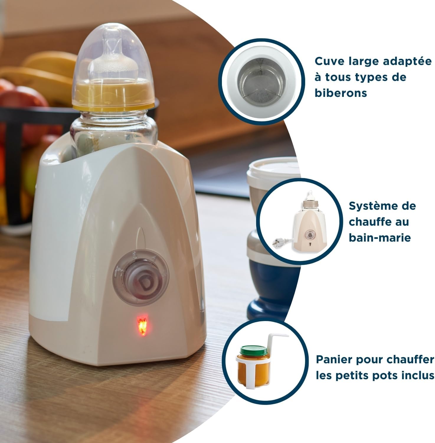 BYTEBAZAAR Chauffe biberon 230v 2240 - Marron glacé