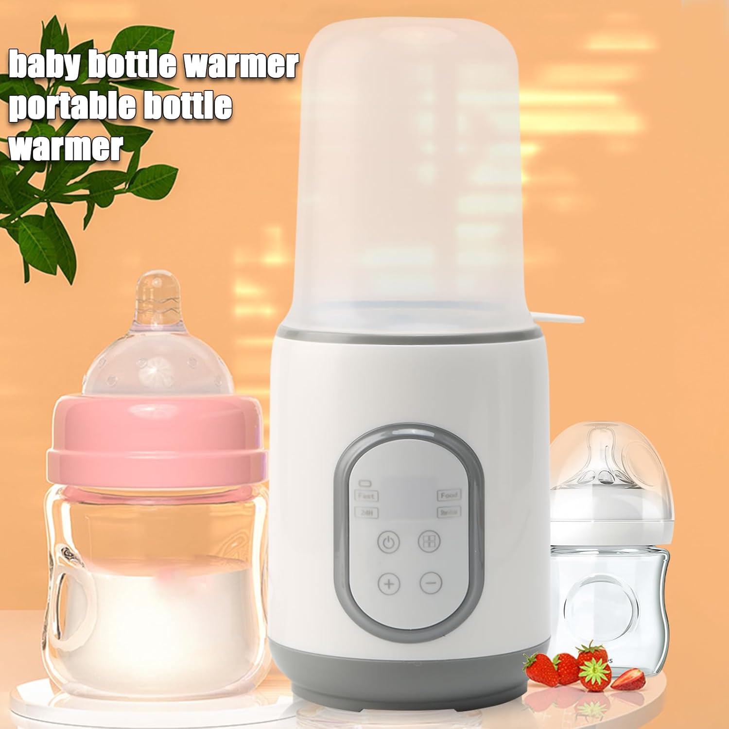 BYTEBAZAAR Flaschenwärmer Baby,8-in-1 Sterilisator für Babyflaschen,Babykostwärmer,Schnell Erhitzen &Warmhalten,Abtauung,Fläschchenwärmer mit Timer und Automatischer Abschaltung,Weiß