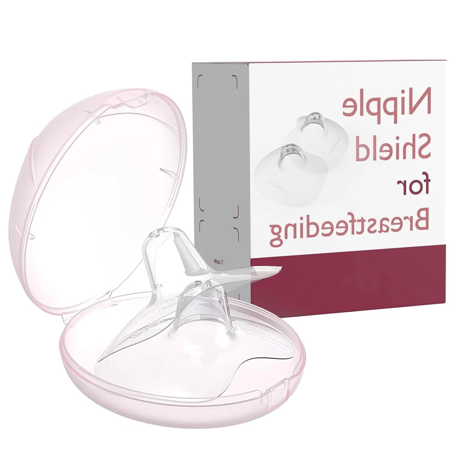 BYTEBAZAAR Contact Brusthütchen, 100% lebensmittelechtes Silikon bei Stillschwierigkeiten, ultradünn und superweich, BPA-frei, inklusive Tragetasche (17 mm)