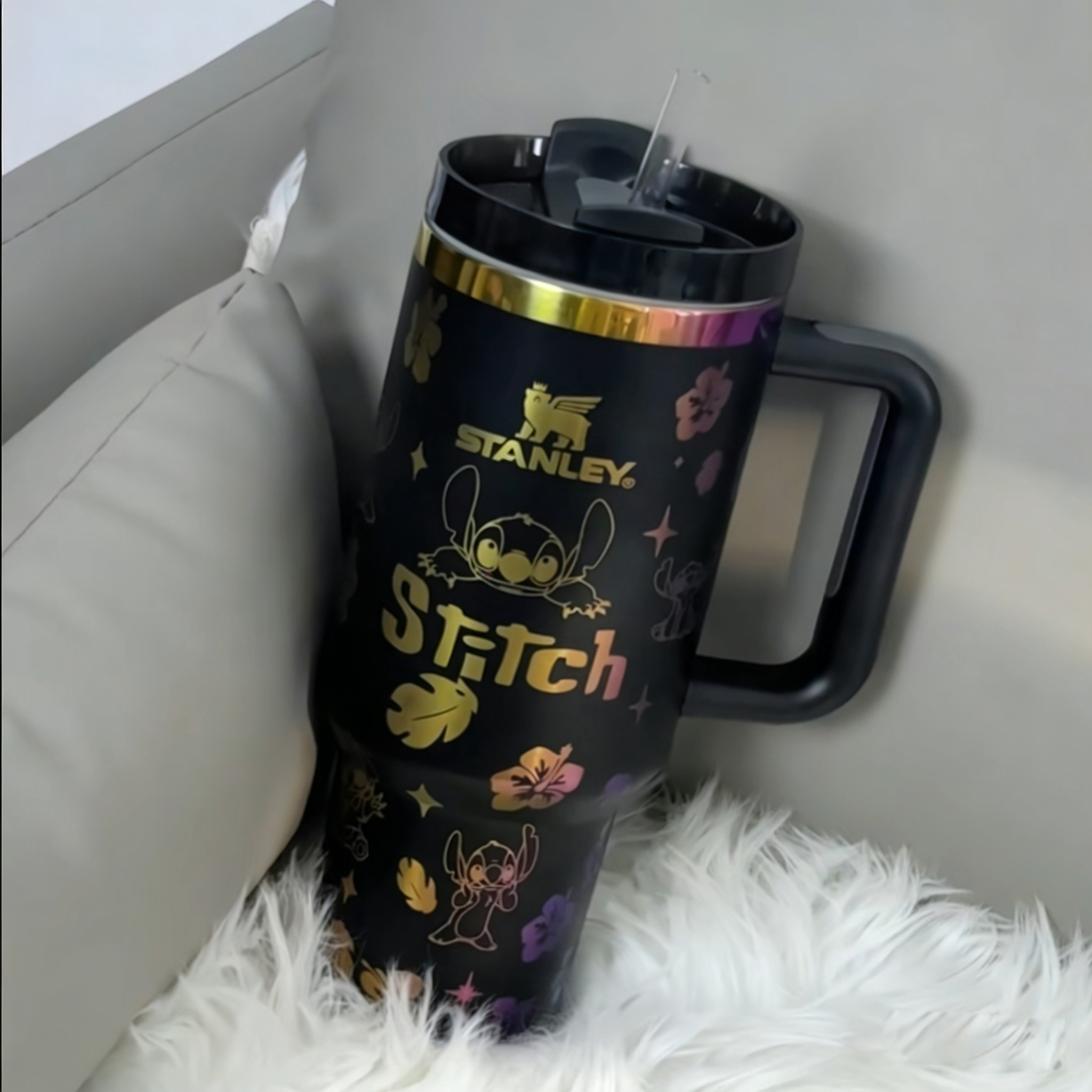 Lilo and stitch laser engraved Stanley Tumbler cup