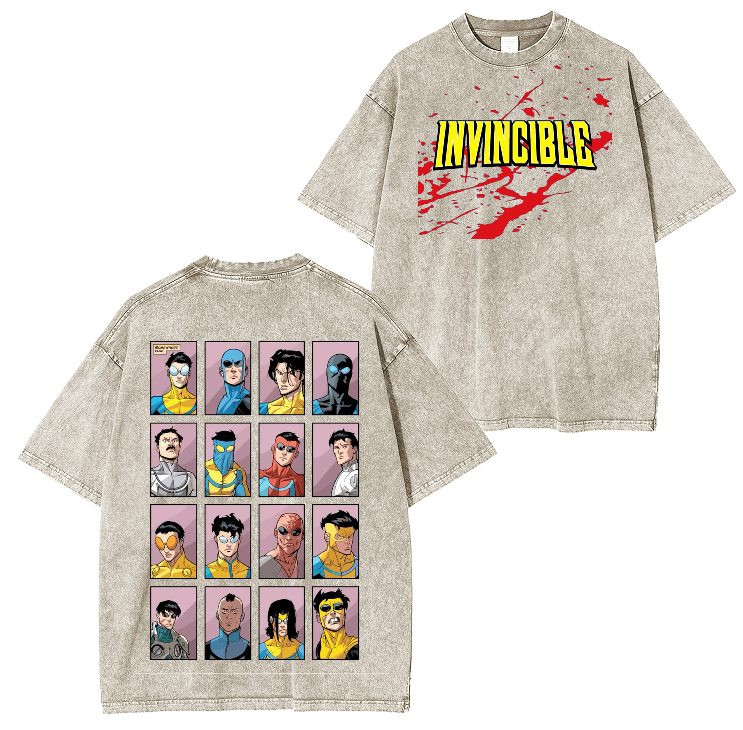 Invincible Unisex Washed T-Shirt