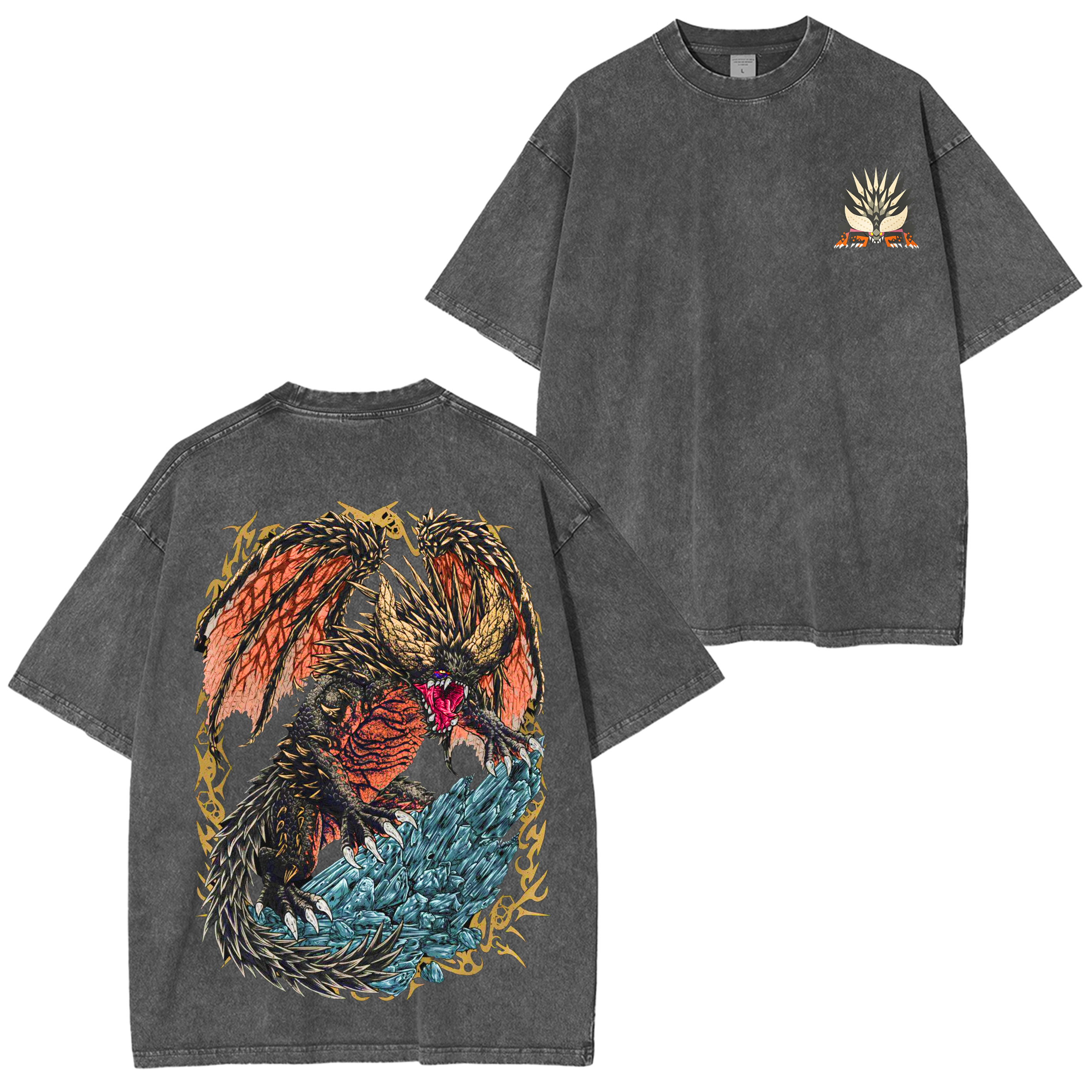 Nergigante the Extinction Dragon Unisex Washed T-Shirt