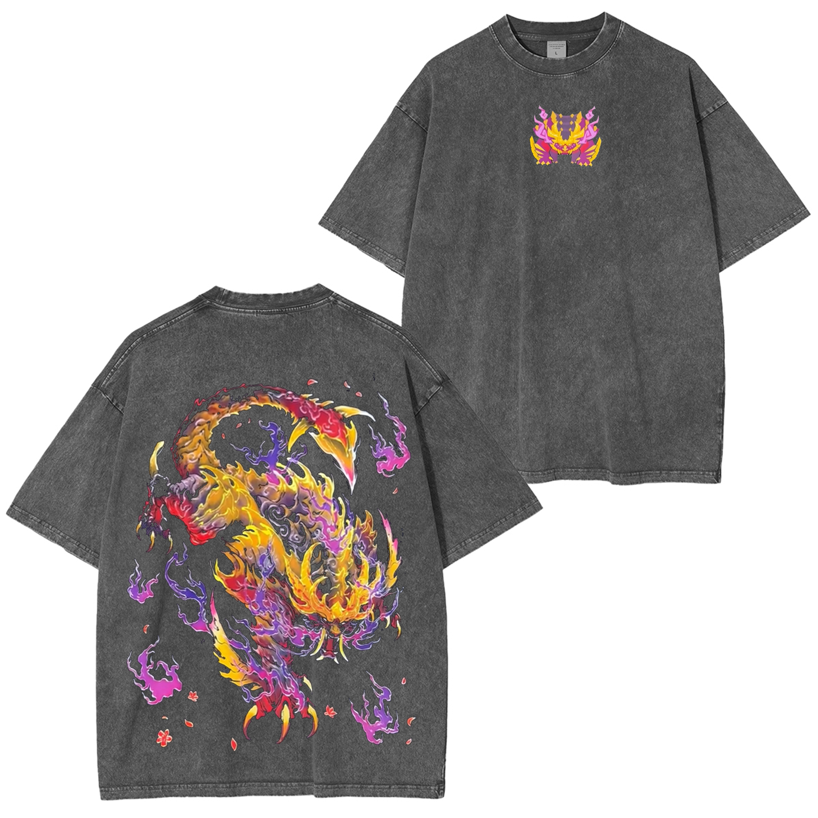 Magnamalo,Monster Hunter Unisex Washed T-Shirt
