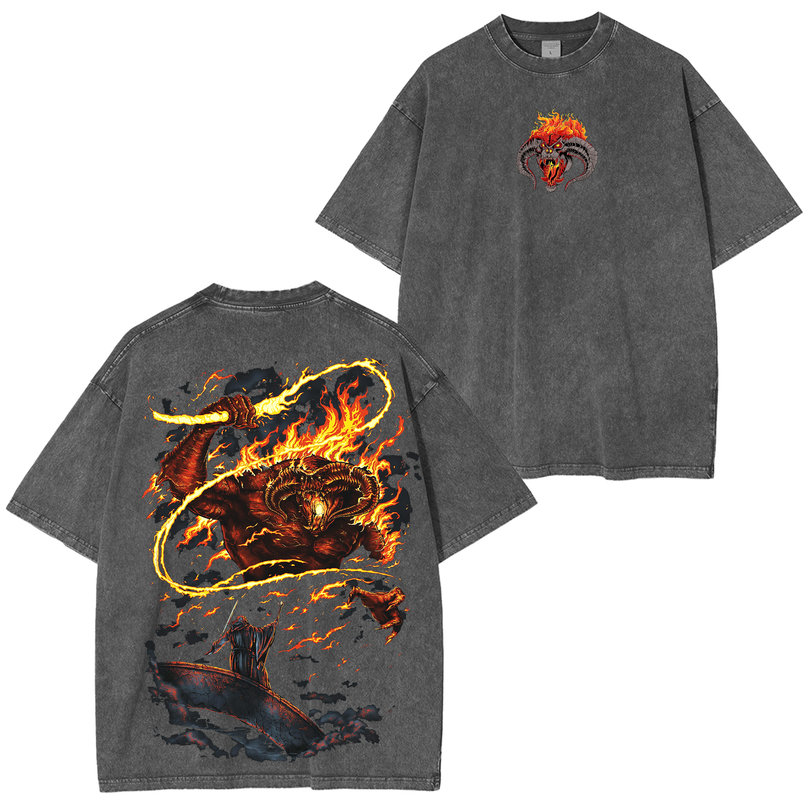 Lord of the Rings  inspired Graphic Unisex Washed T-Shirt