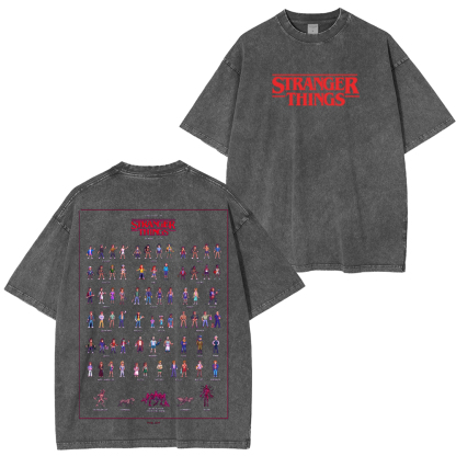 Stranger Things Vintage Unisex Washed T-Shirt