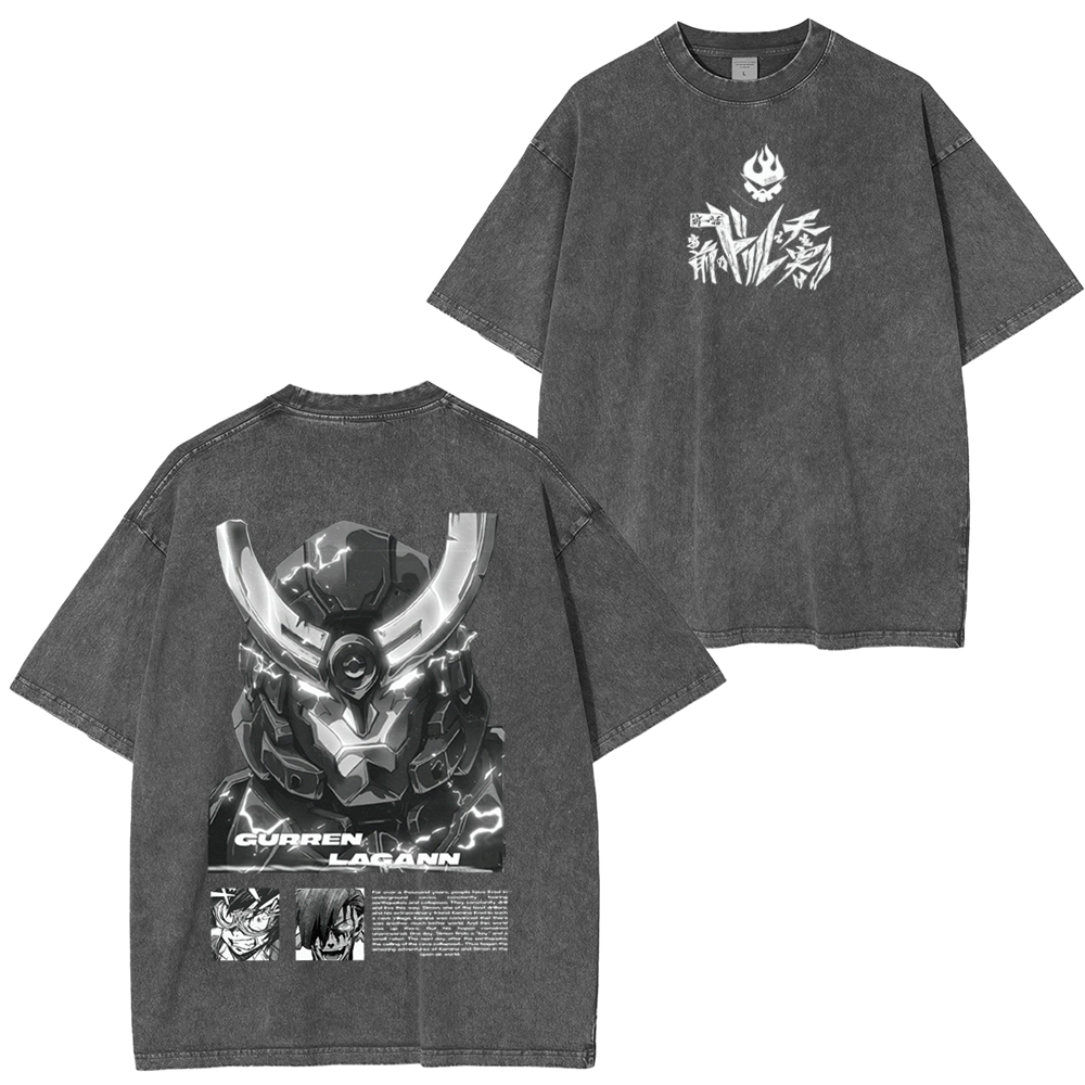 Gurren Lagann Unisex Washed T-Shirt