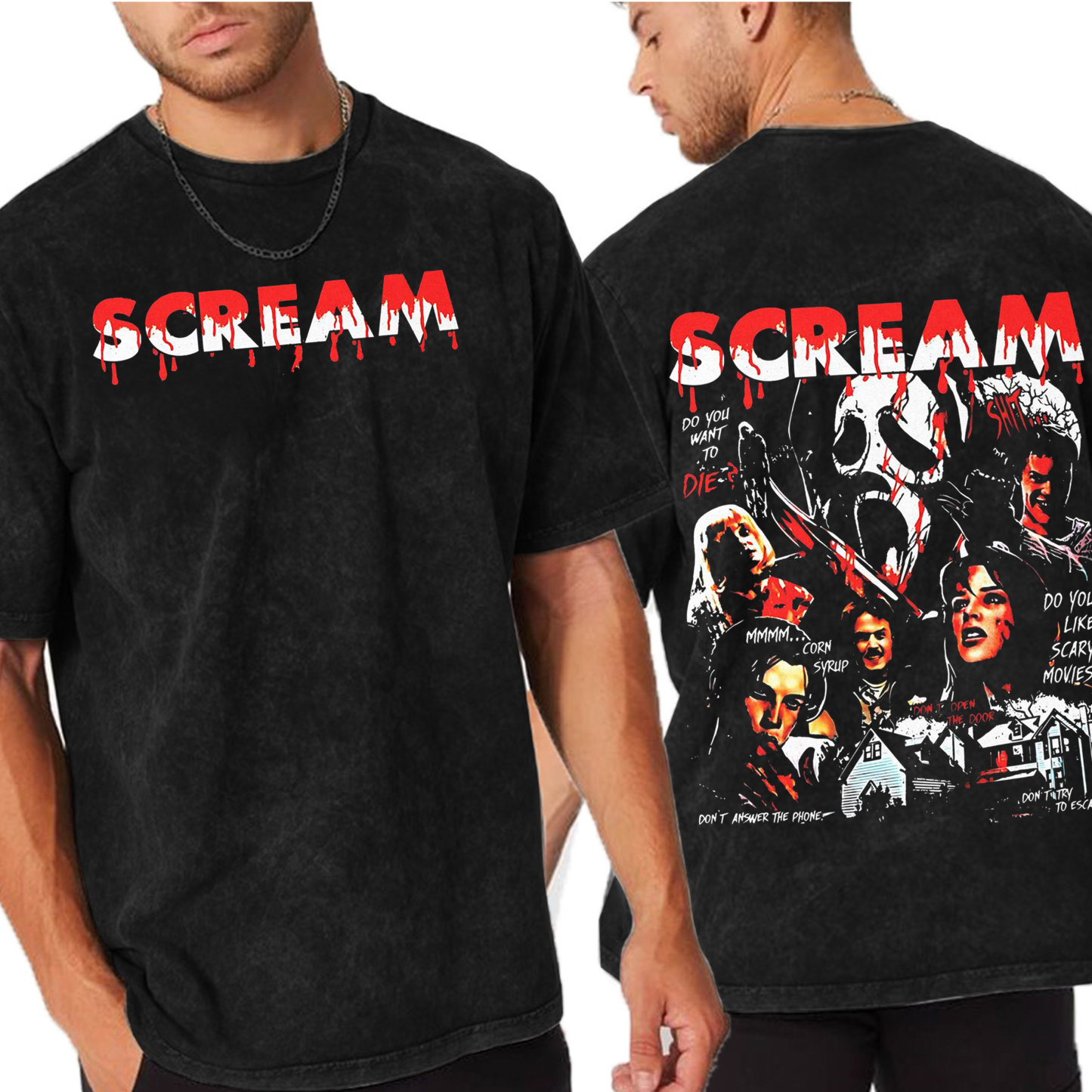 Retro 90S Scream Movie Oversized T-shirt/Crewneck/Hoodie