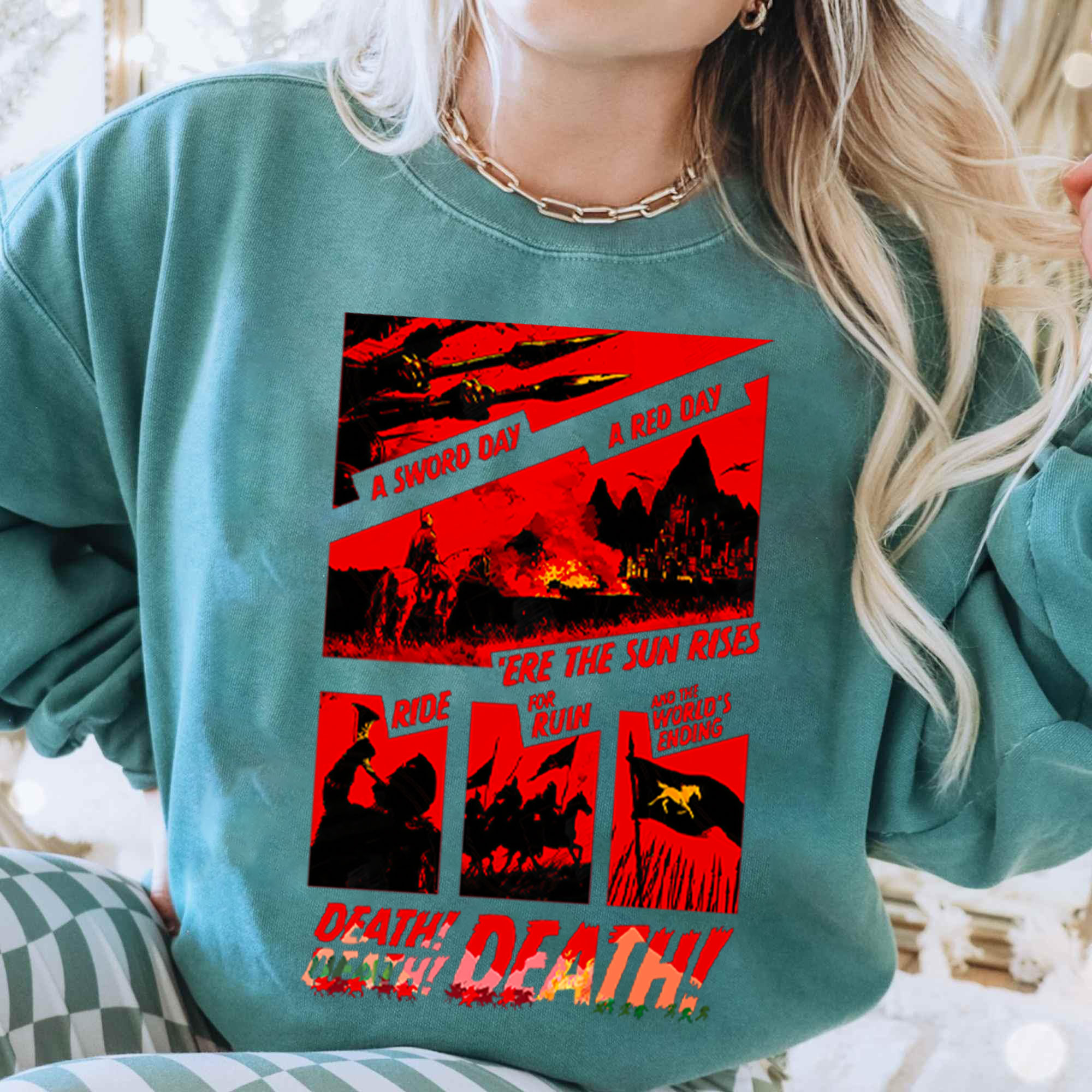 Lord of the Rings-Cycling Print Sweatshirt