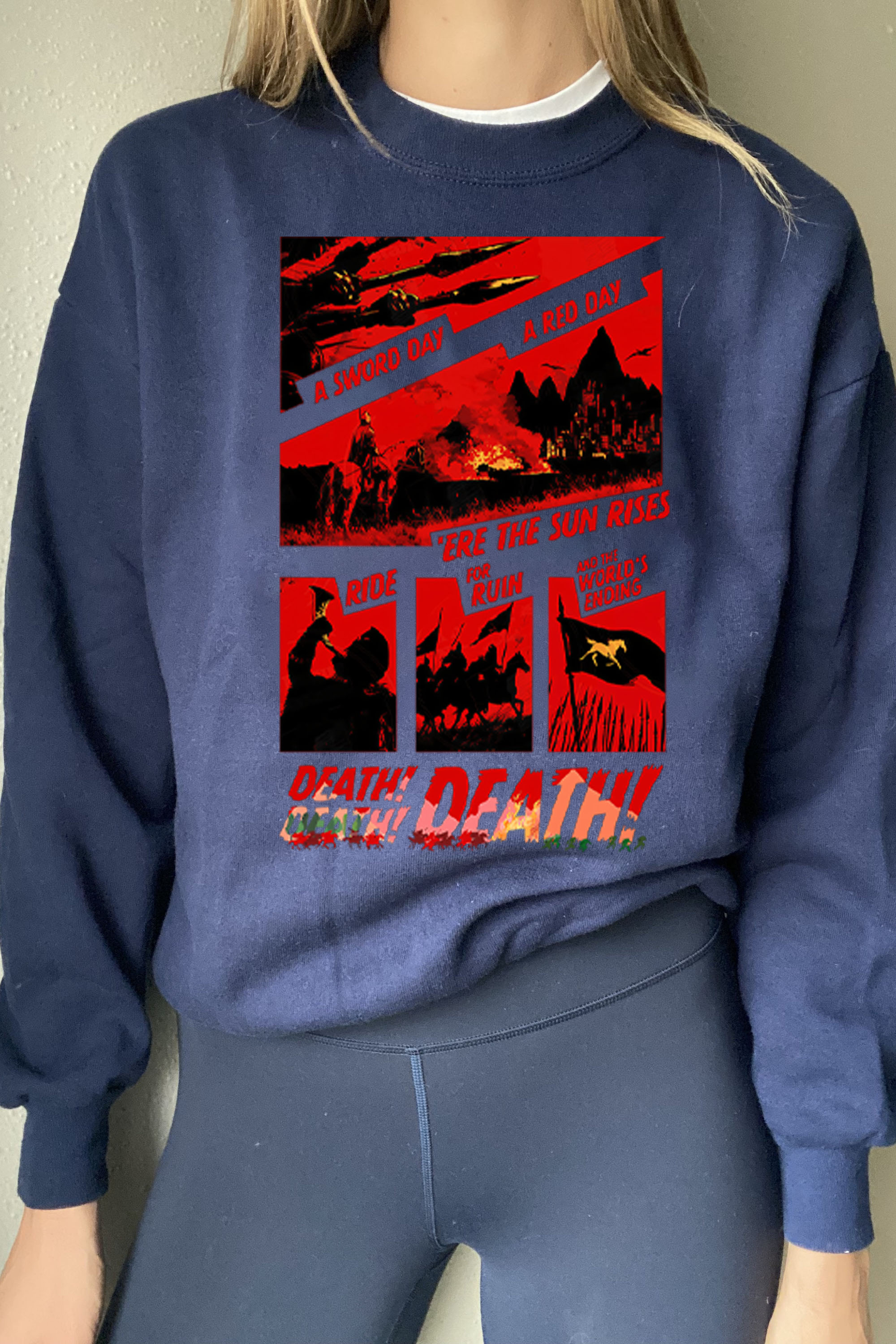 Lord of the Rings-Cycling Print Sweatshirt