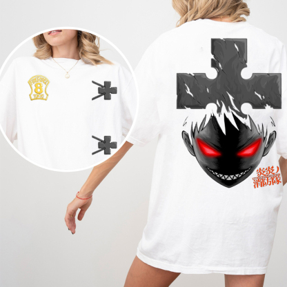 Shinra | Heavy Oversized Acid-Washed Unisex Anime T-Shirt