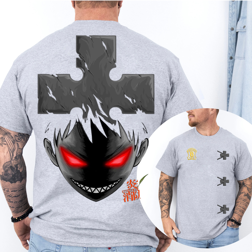 Shinra | Heavy Oversized Acid-Washed Unisex Anime T-Shirt