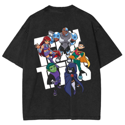 Teen Titans Unisex Washed T-Shirt