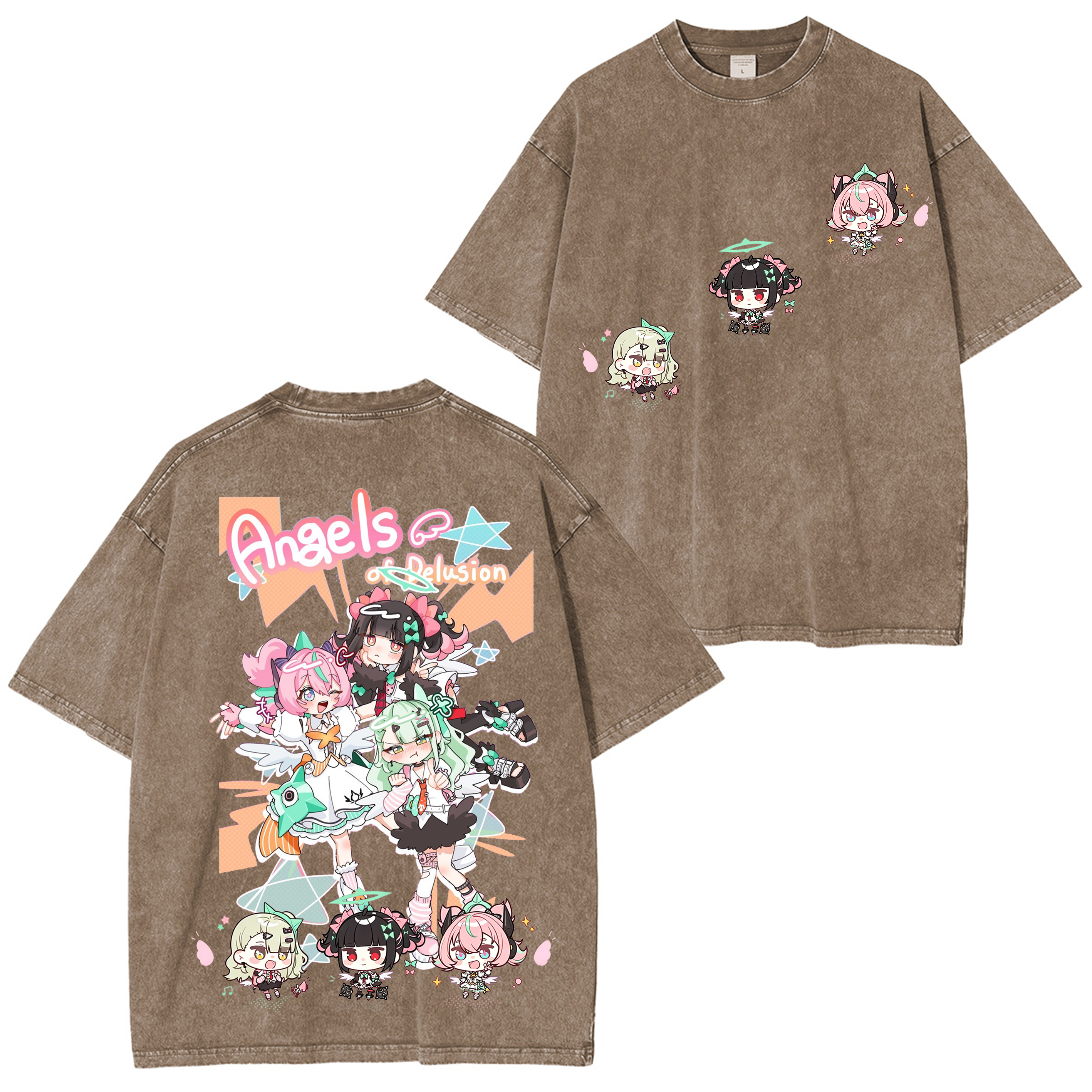 Zenless Zone Zero-Three Angels Explained  Unisex Washed T-Shirt