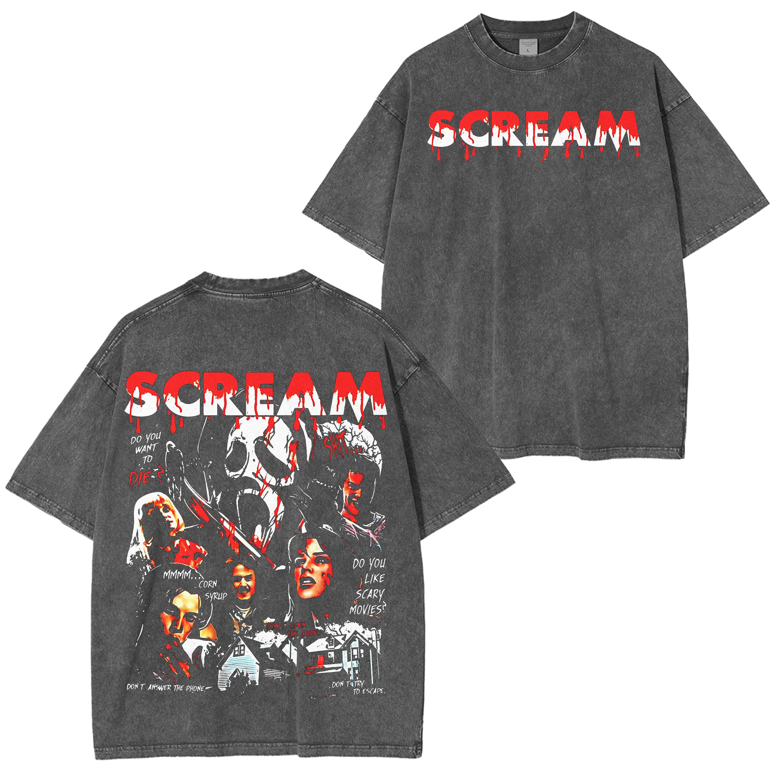 Retro 90S Scream Movie Oversized T-shirt/Crewneck/Hoodie