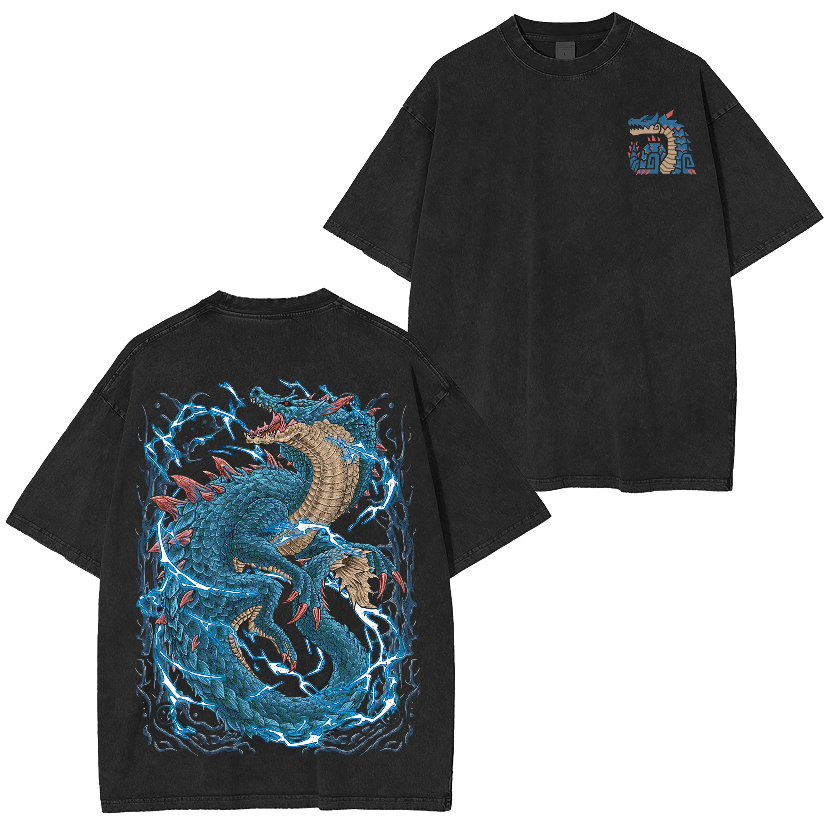 Lagiacrus the Lord of the Seas  Unisex Washed T-Shirt