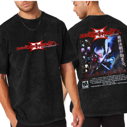 Devil may cry 3 Vintage Unisex Washed T-Shirt