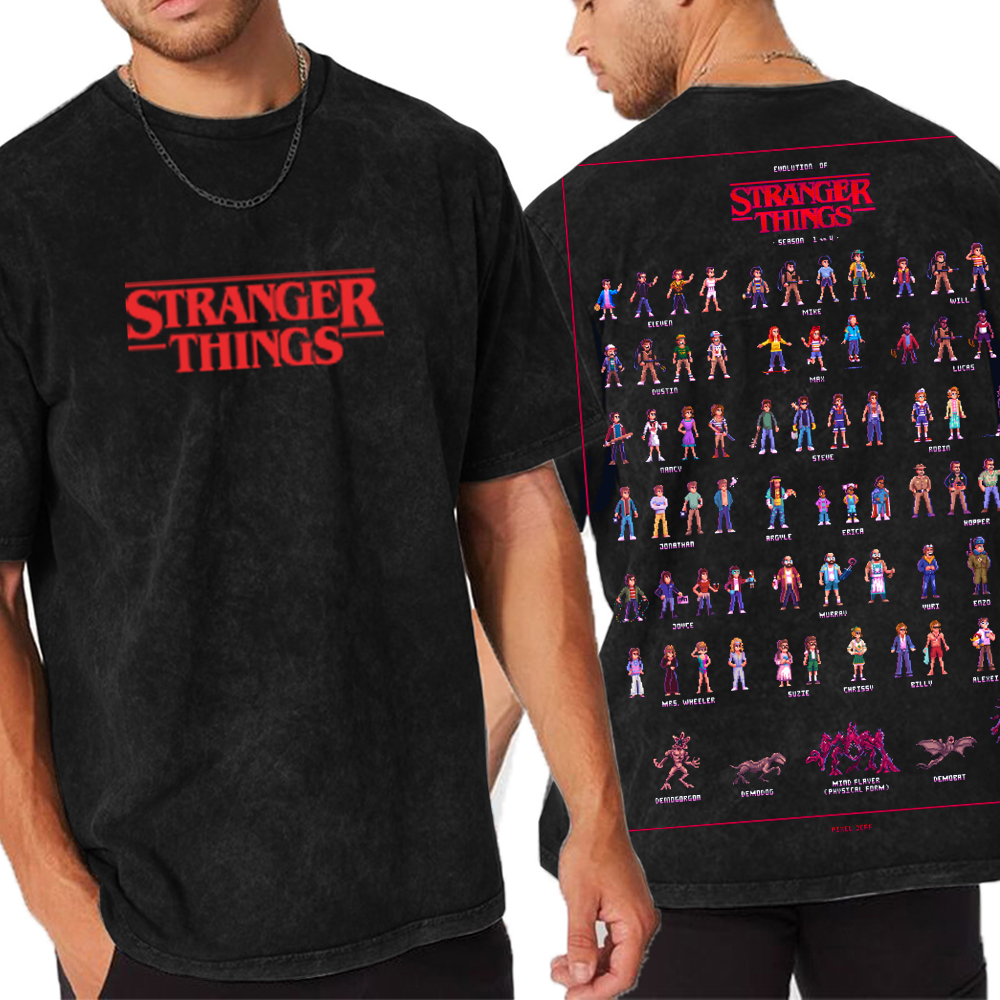 Stranger Things Vintage Unisex Washed T-Shirt
