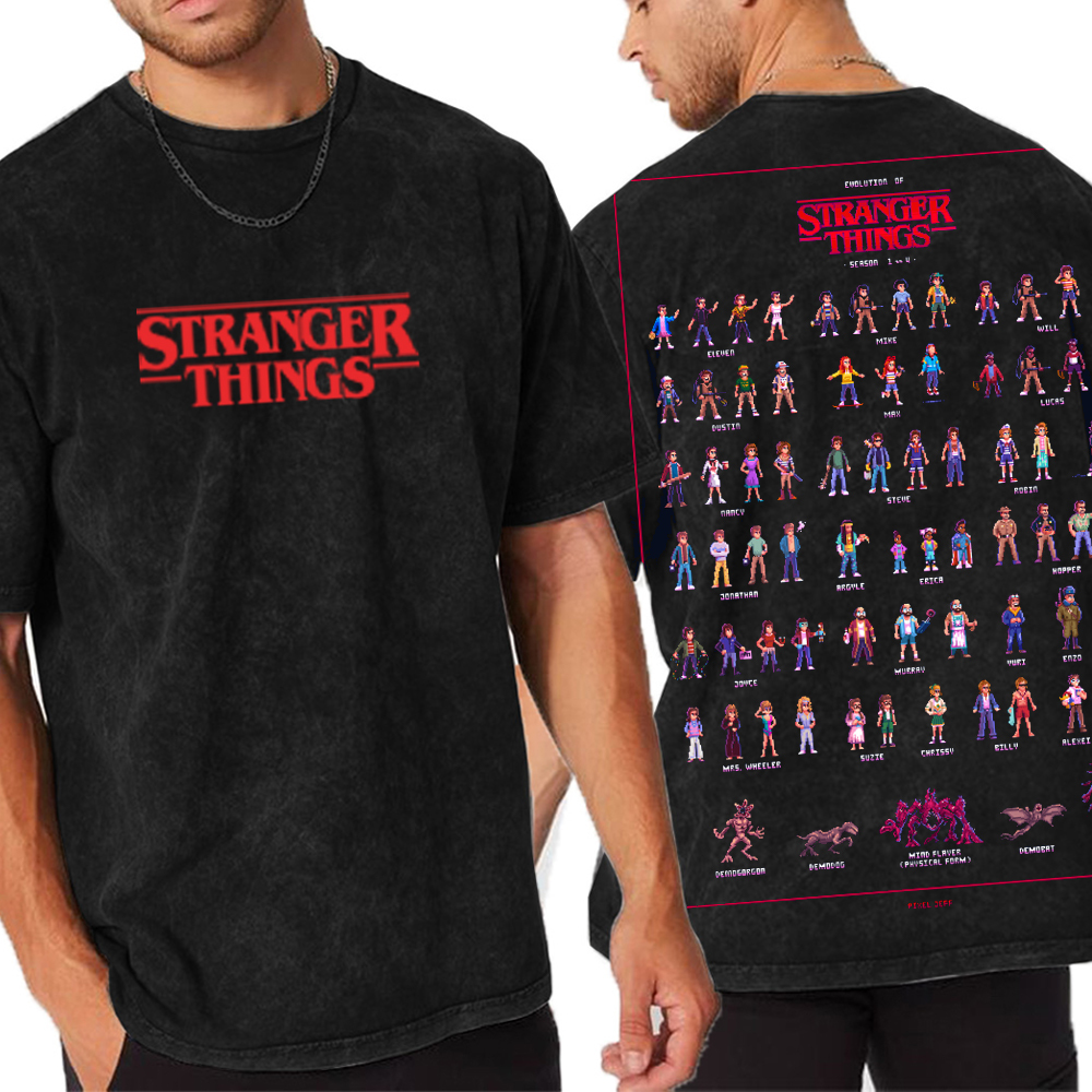 Stranger Things Vintage Unisex Washed T-Shirt