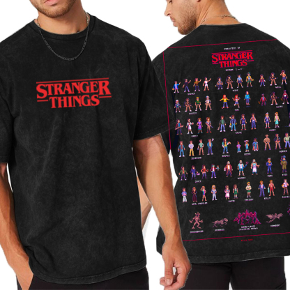 Stranger Things Vintage Unisex Washed T-Shirt