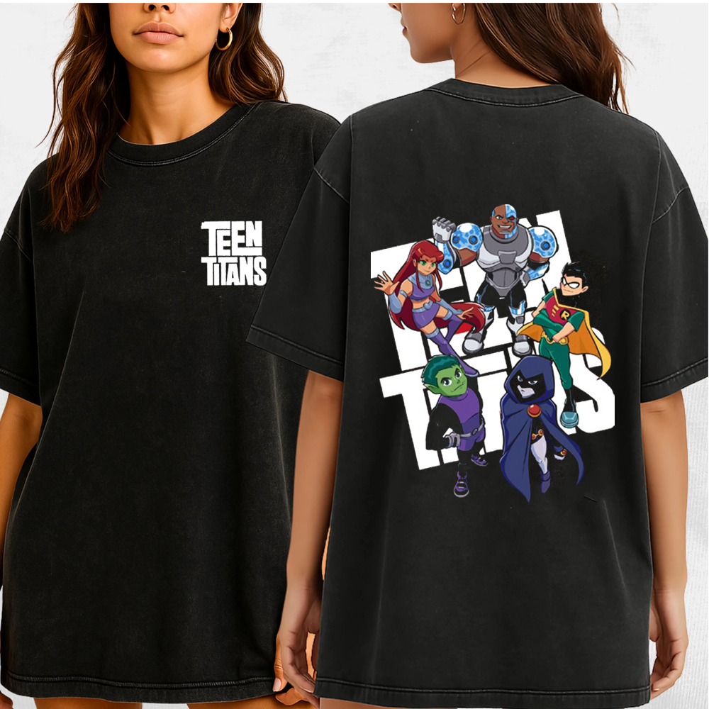 Teen Titans Unisex Washed T-Shirt