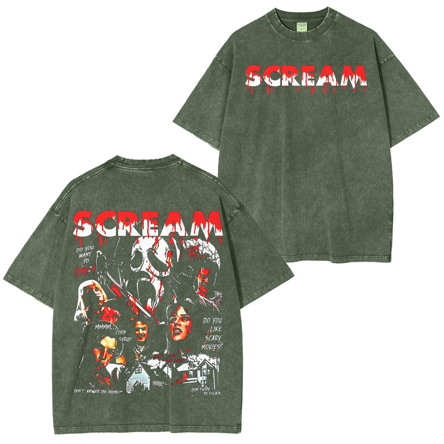 Retro 90S Scream Movie Oversized T-shirt/Crewneck/Hoodie