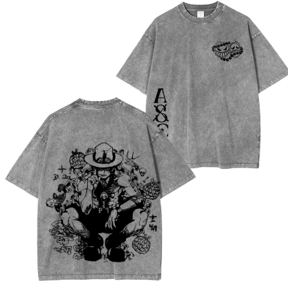 ACE x One Piece Vintage Unisex Washed T-Shirt