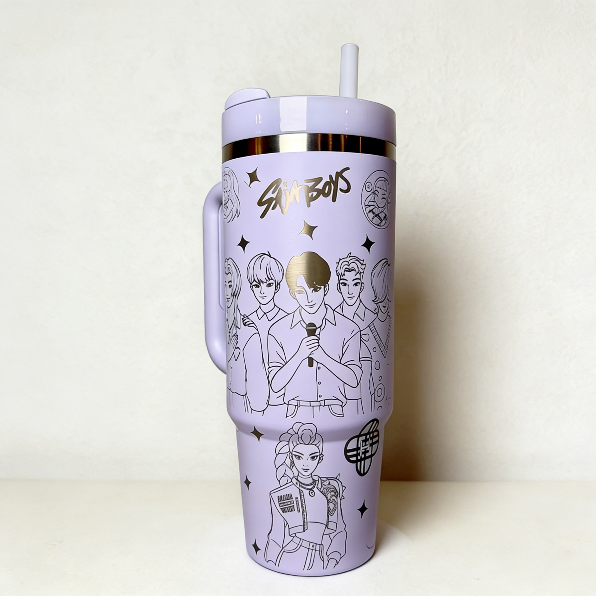 Laser Engraved K-Pop Hunters Tumbler cup