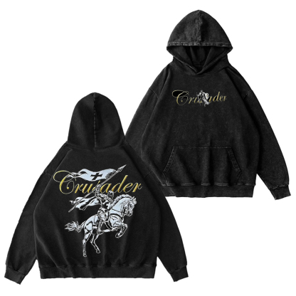 Crusader Vintage Unisex  Washed Hoodie/T-Shirt/Sweatshirt
