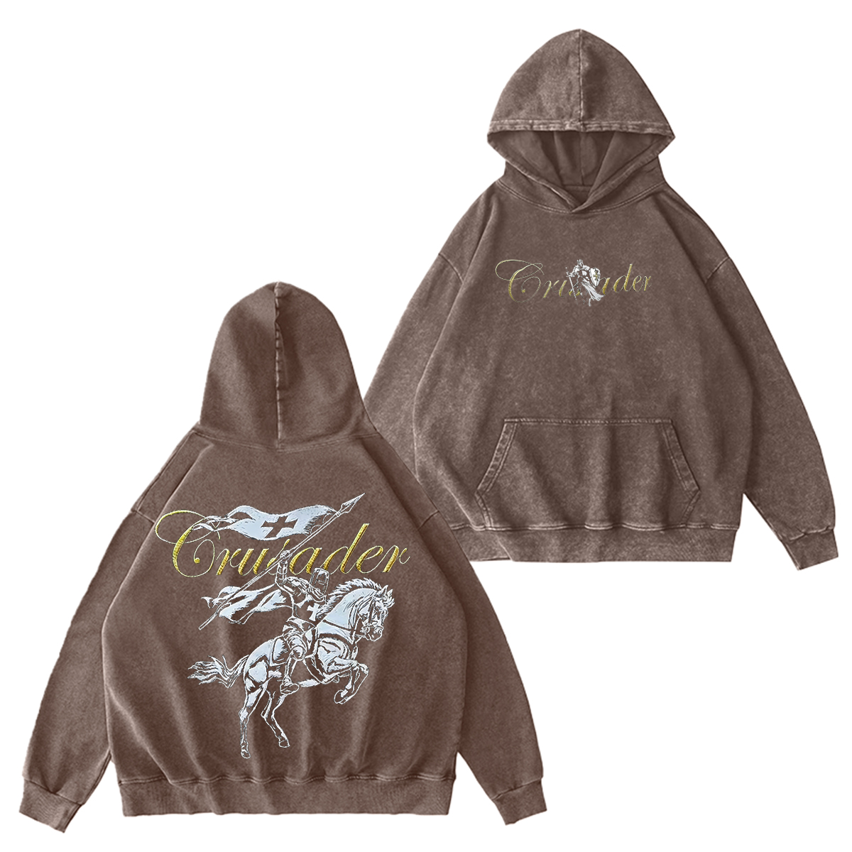 Crusader Vintage Unisex  Washed Hoodie/T-Shirt/Sweatshirt