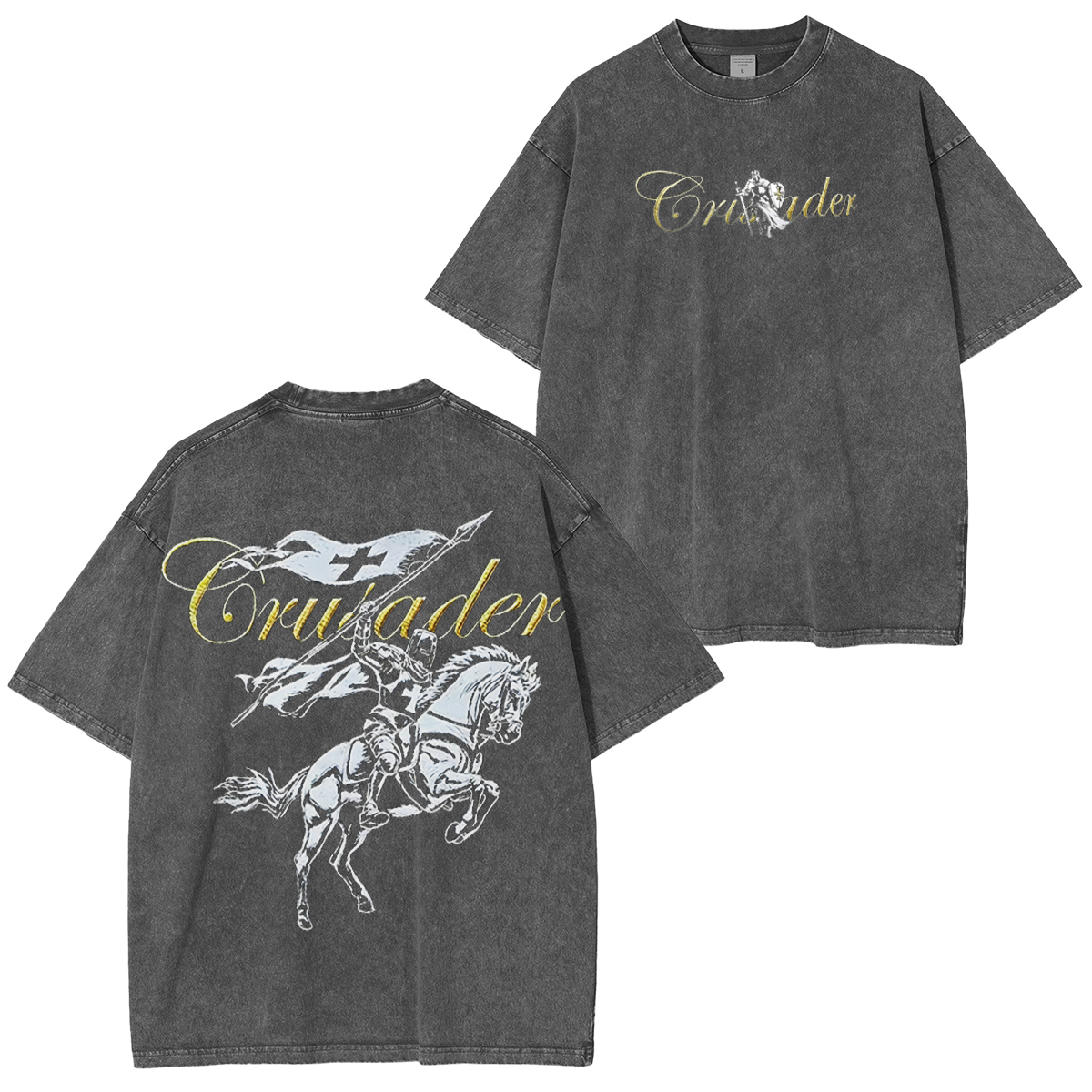Crusader Vintage Unisex  Washed Hoodie/T-Shirt/Sweatshirt