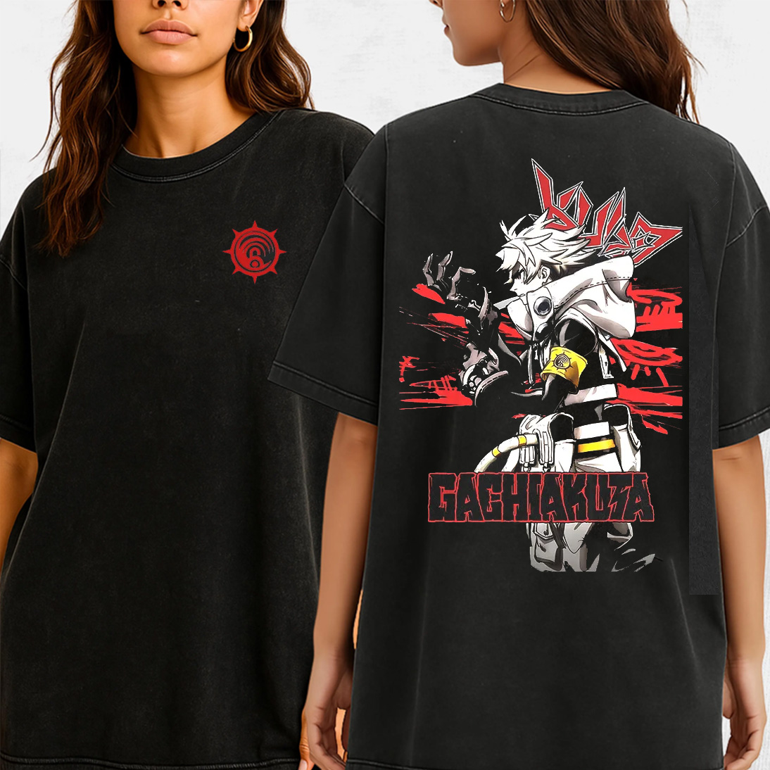 Gachiakuta Anime Acid Washed Oversize T-shirt