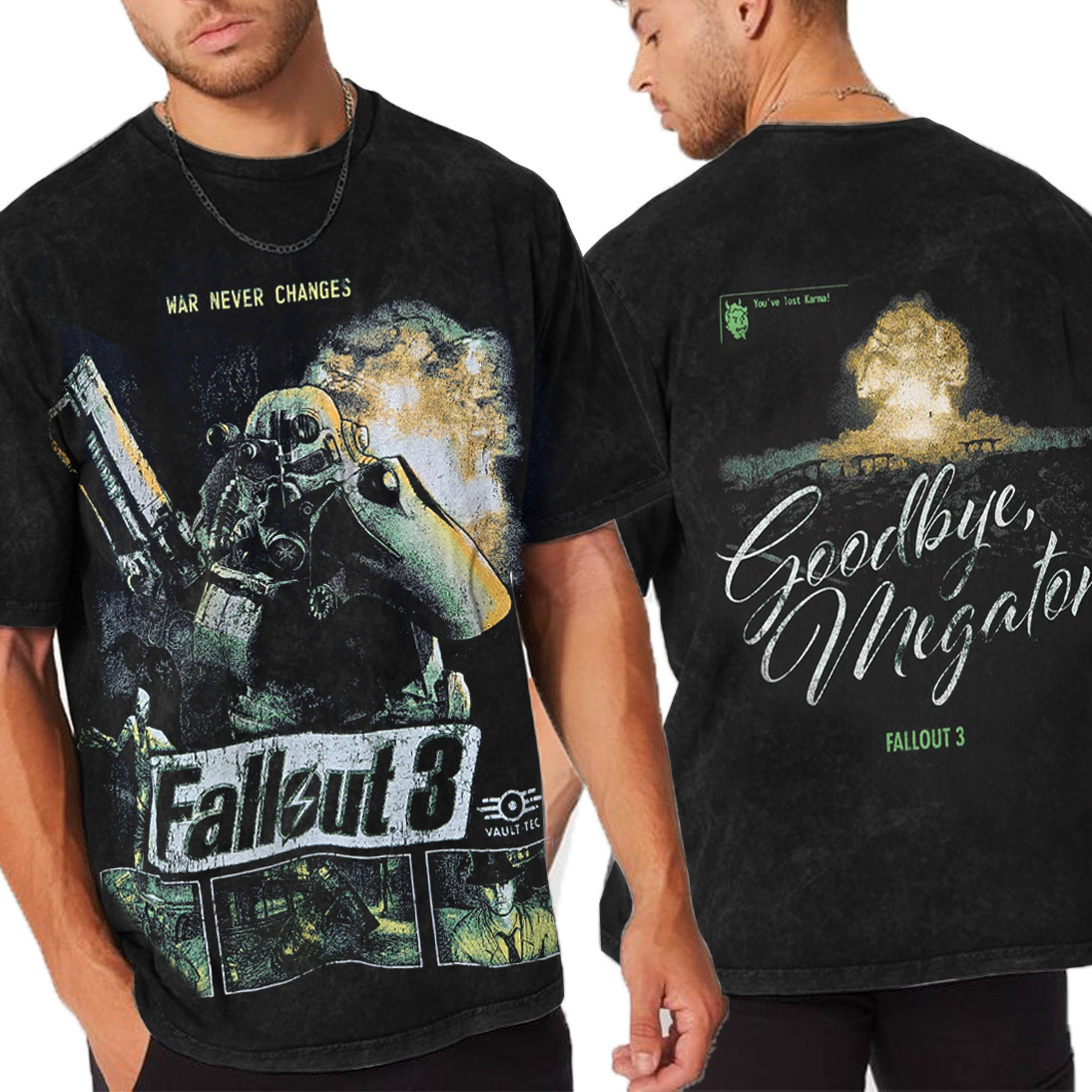 Fallout 3 Double Retro Washed T-Shirt