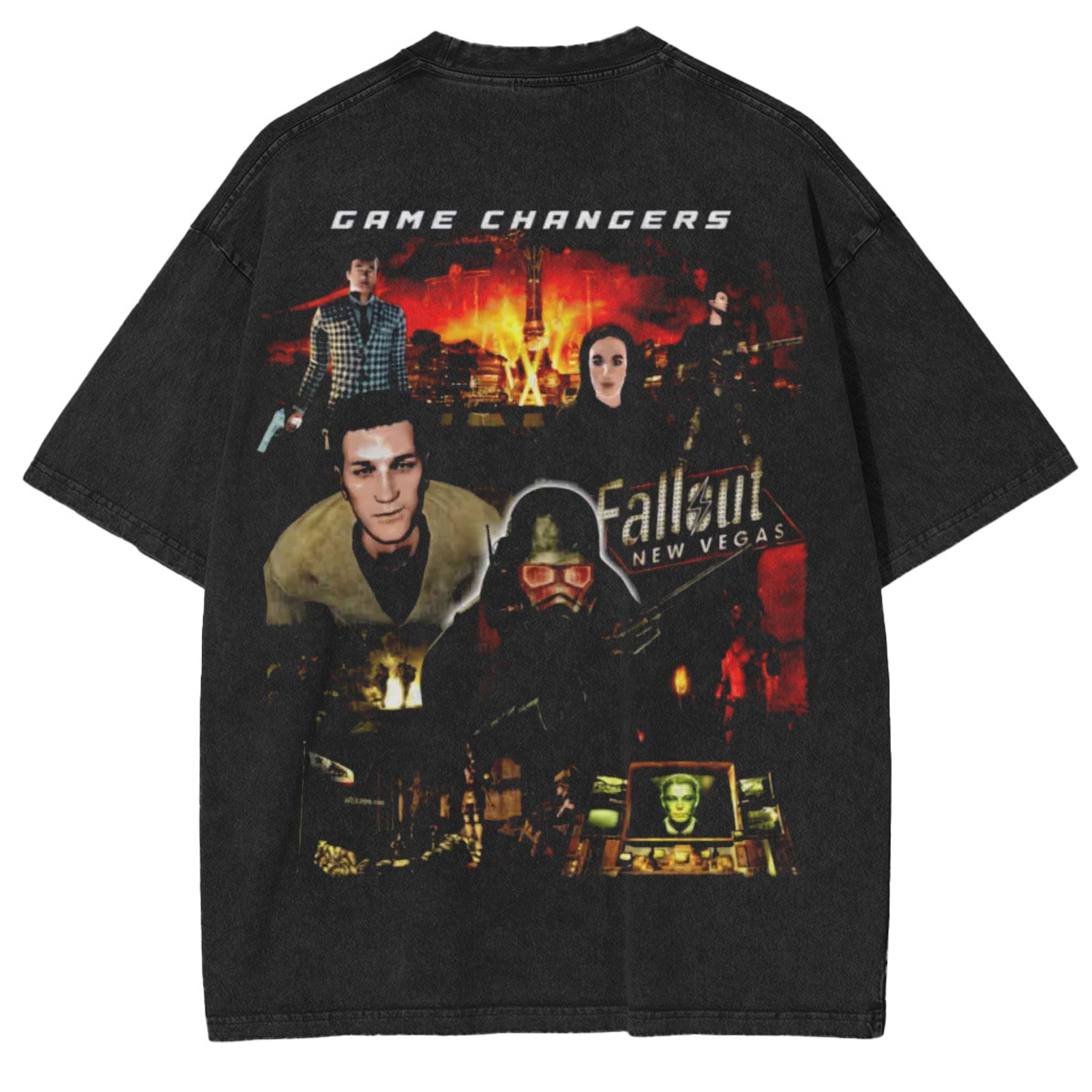 Fallout New Vegas Double Retro Washed T-Shirt