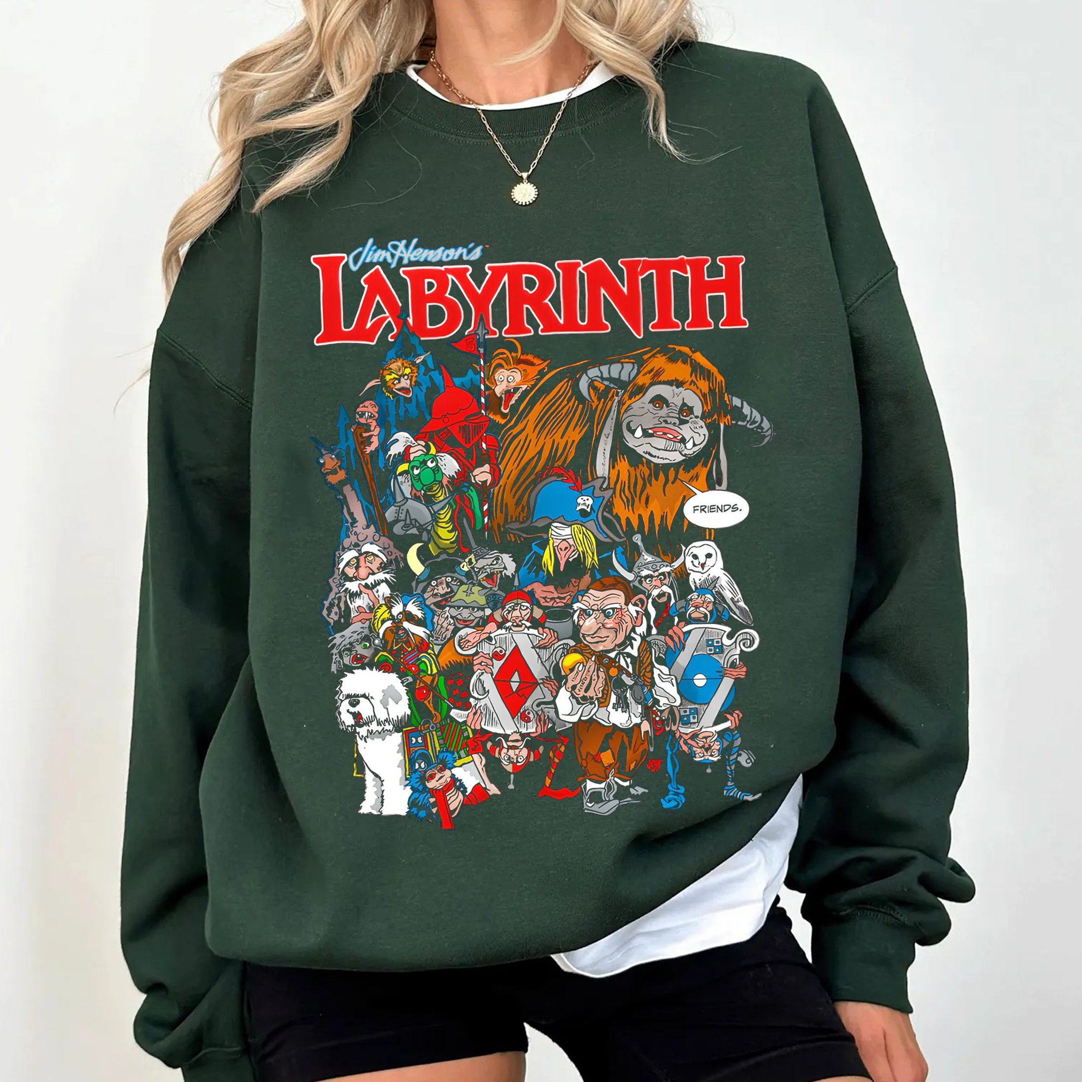 Labyrinth Goblin City Friends Jim Henson's Unisex T-shirt/Crewneck/Hoodie