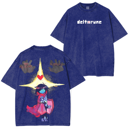 Stay Determined: Kris's Deltarune Journey Continues Unisex Washed T-Shirt